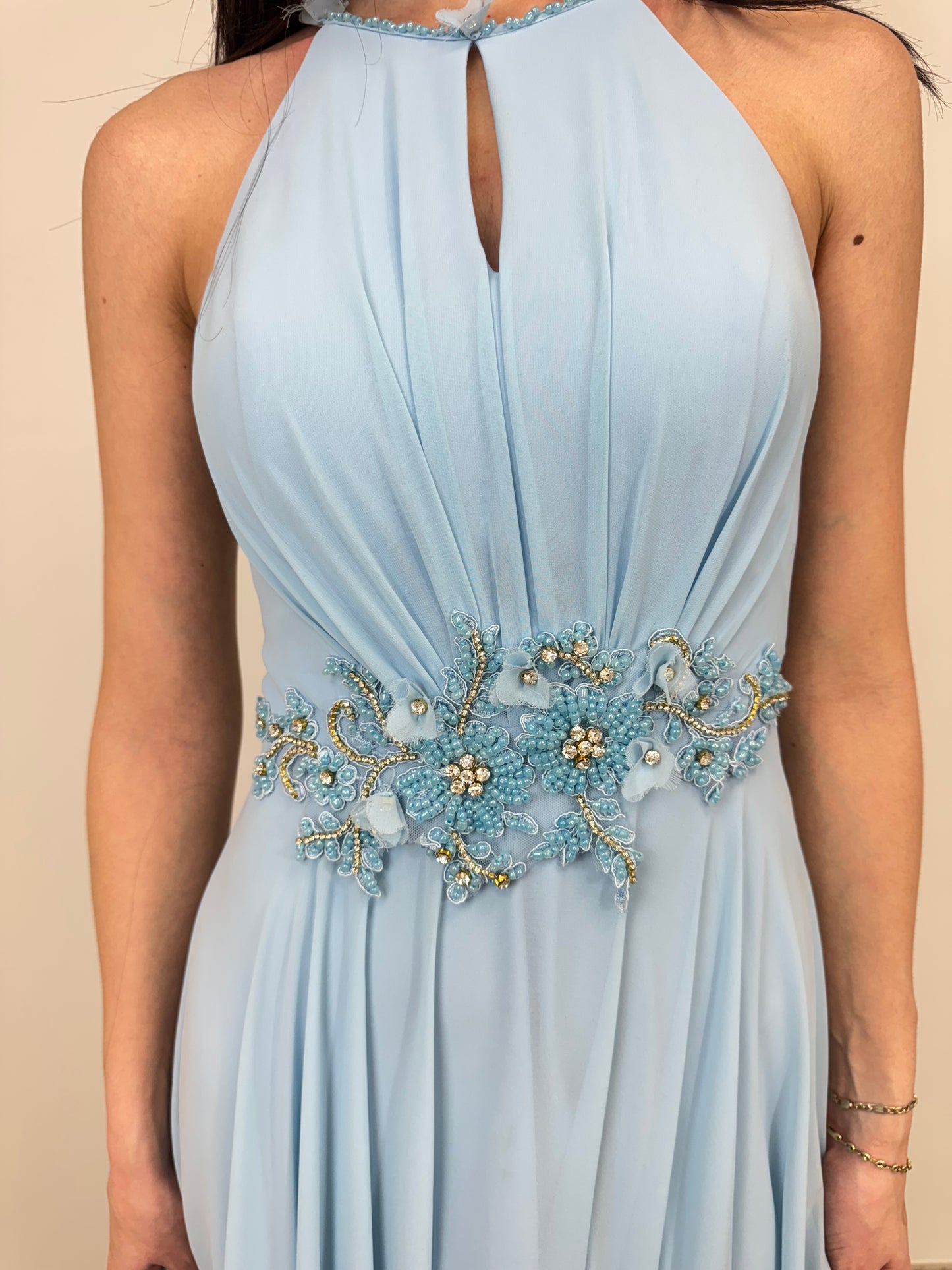 Chiffonkleid mit Applikationen