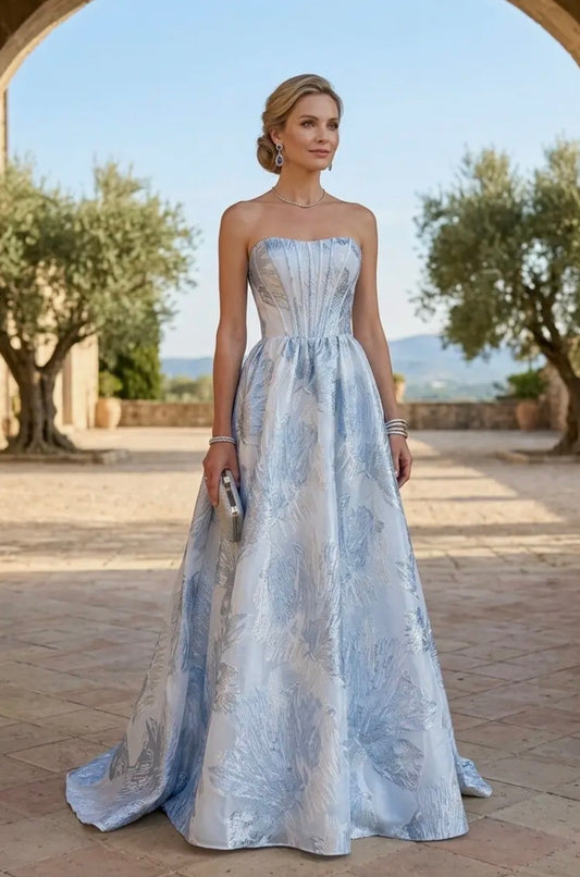 Elegantes Ballkleid mit Jacquardmuster INV-80011 INV-80012
