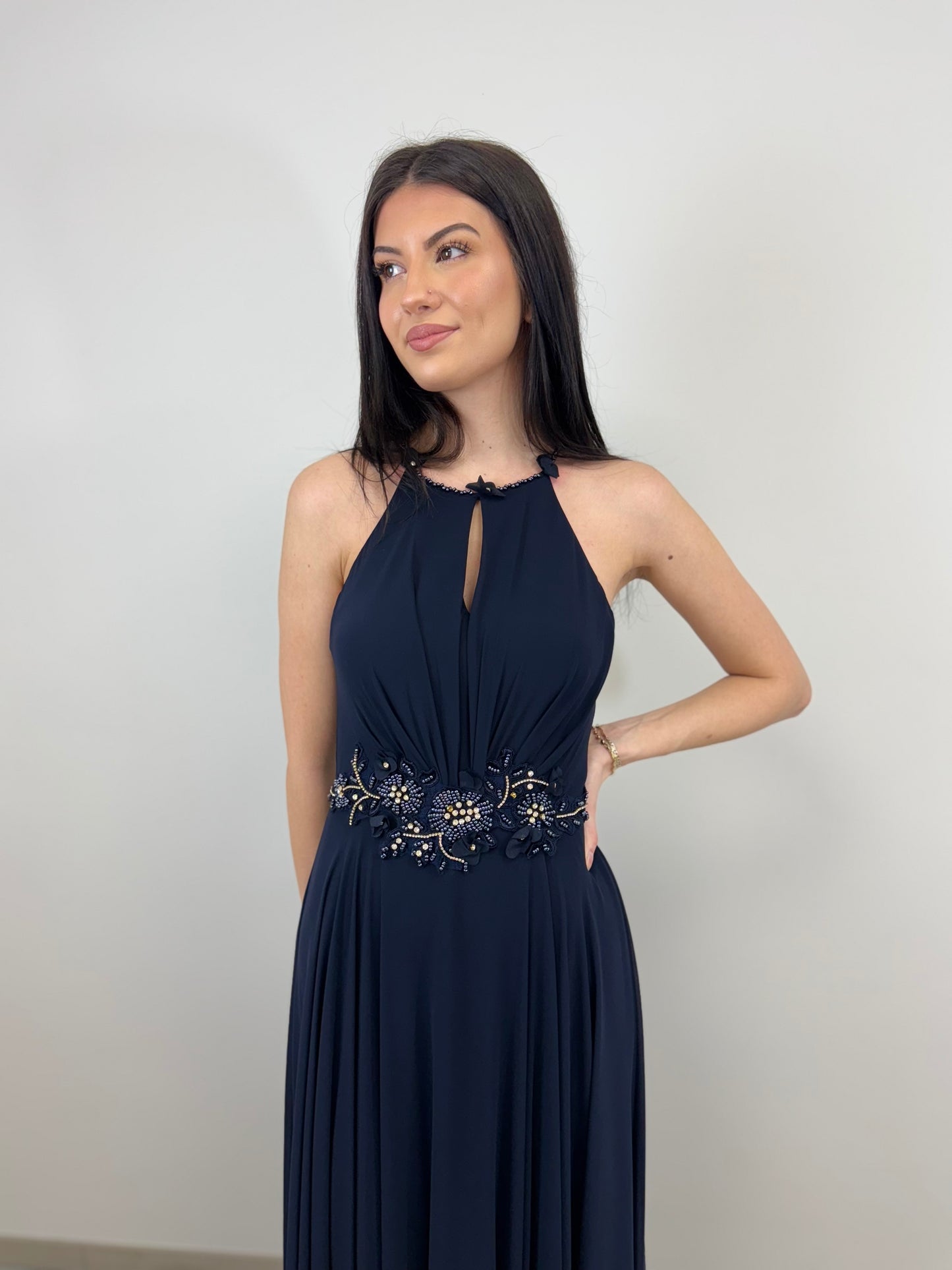 Chiffonkleid mit Applikationen