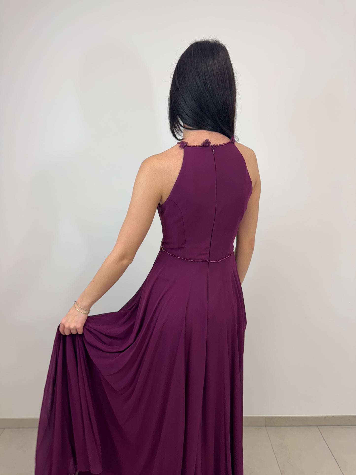 Chiffonkleid mit Applikationen