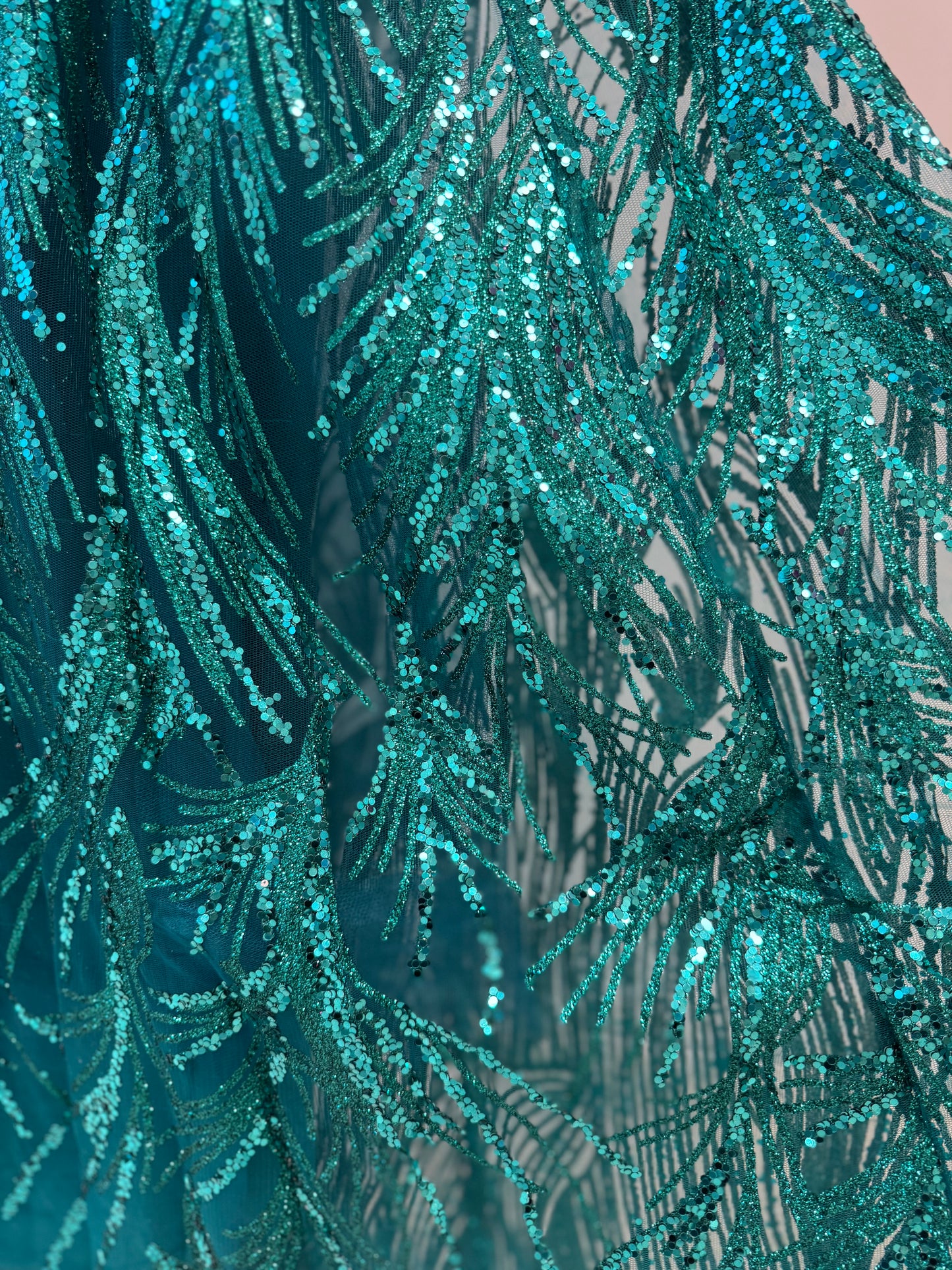 Glitzerndes A-Linien-Abendkleid in Smaragdgrün