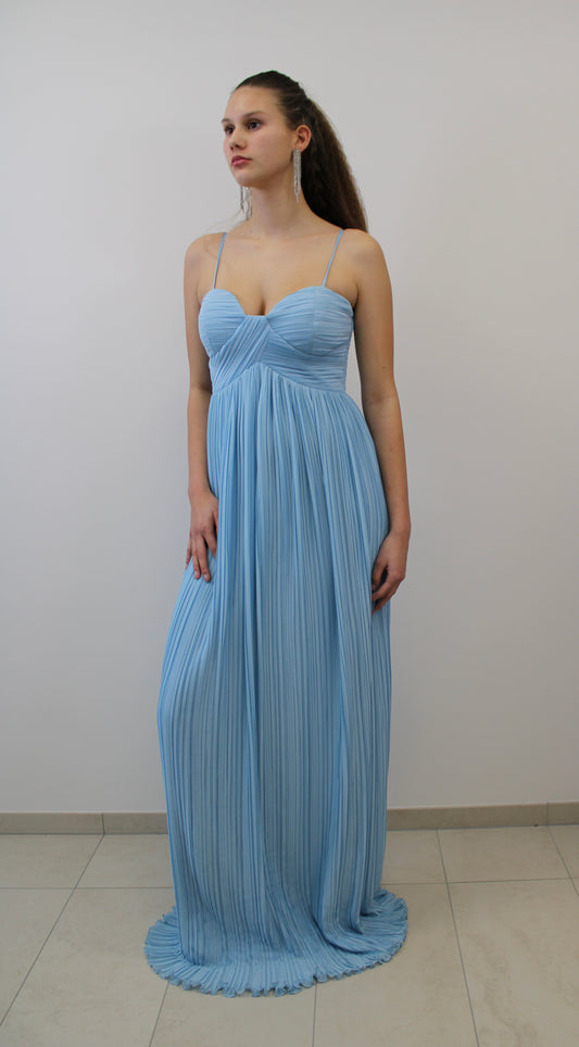 Plissiertes Maxikleid mit fließender Silhouette RO-8001 RO-8002 RO-8003