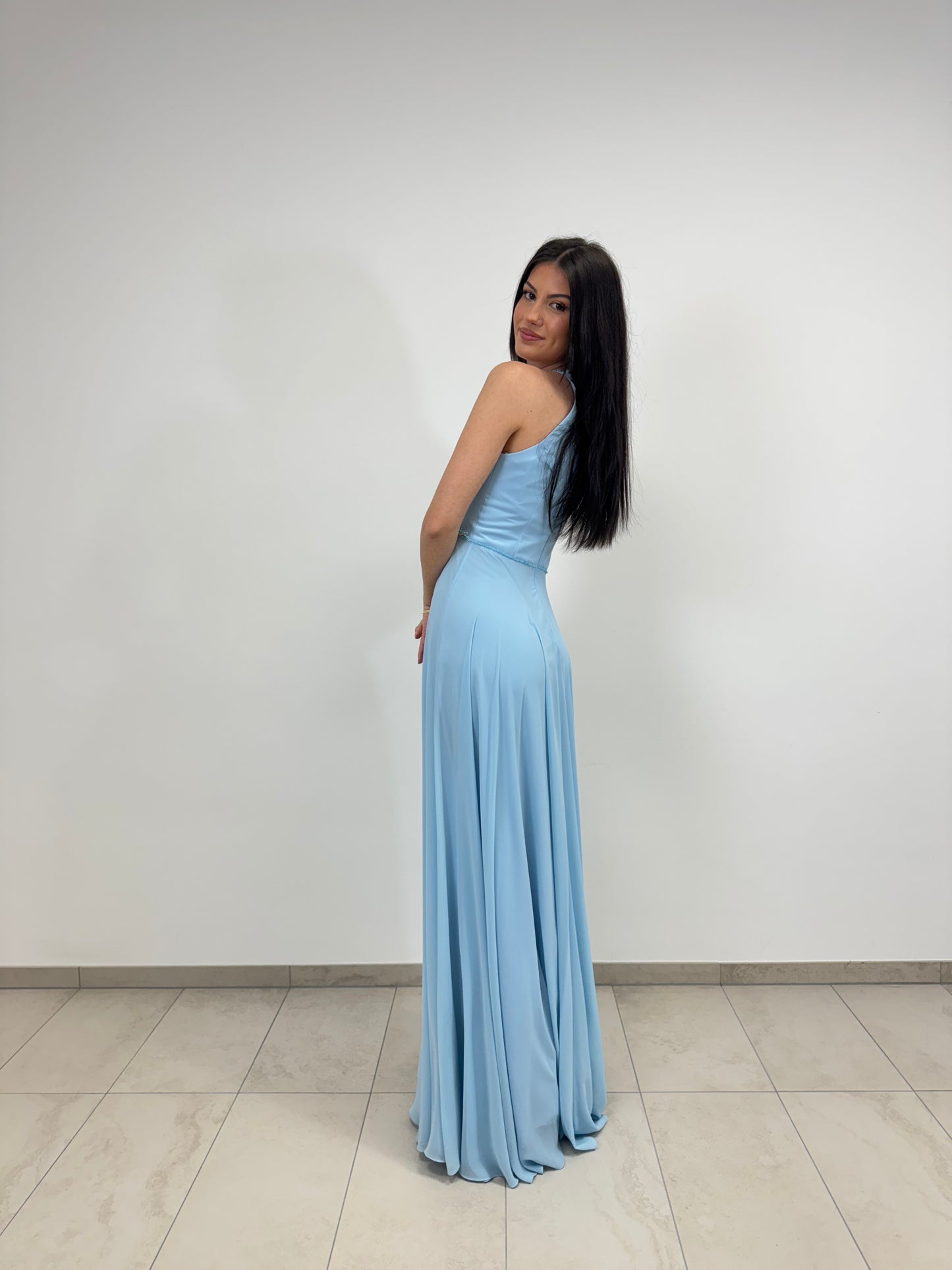 Chiffonkleid mit Applikationen