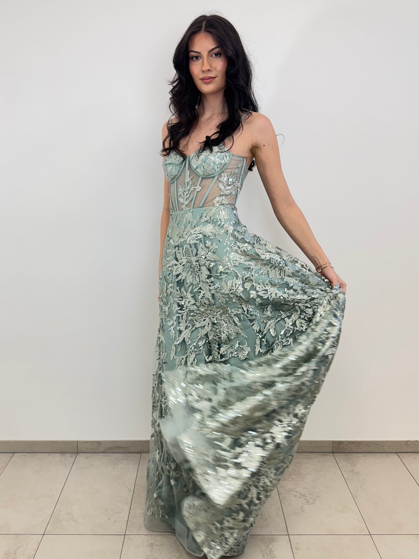 RO - Besticktes Corsagenkleid