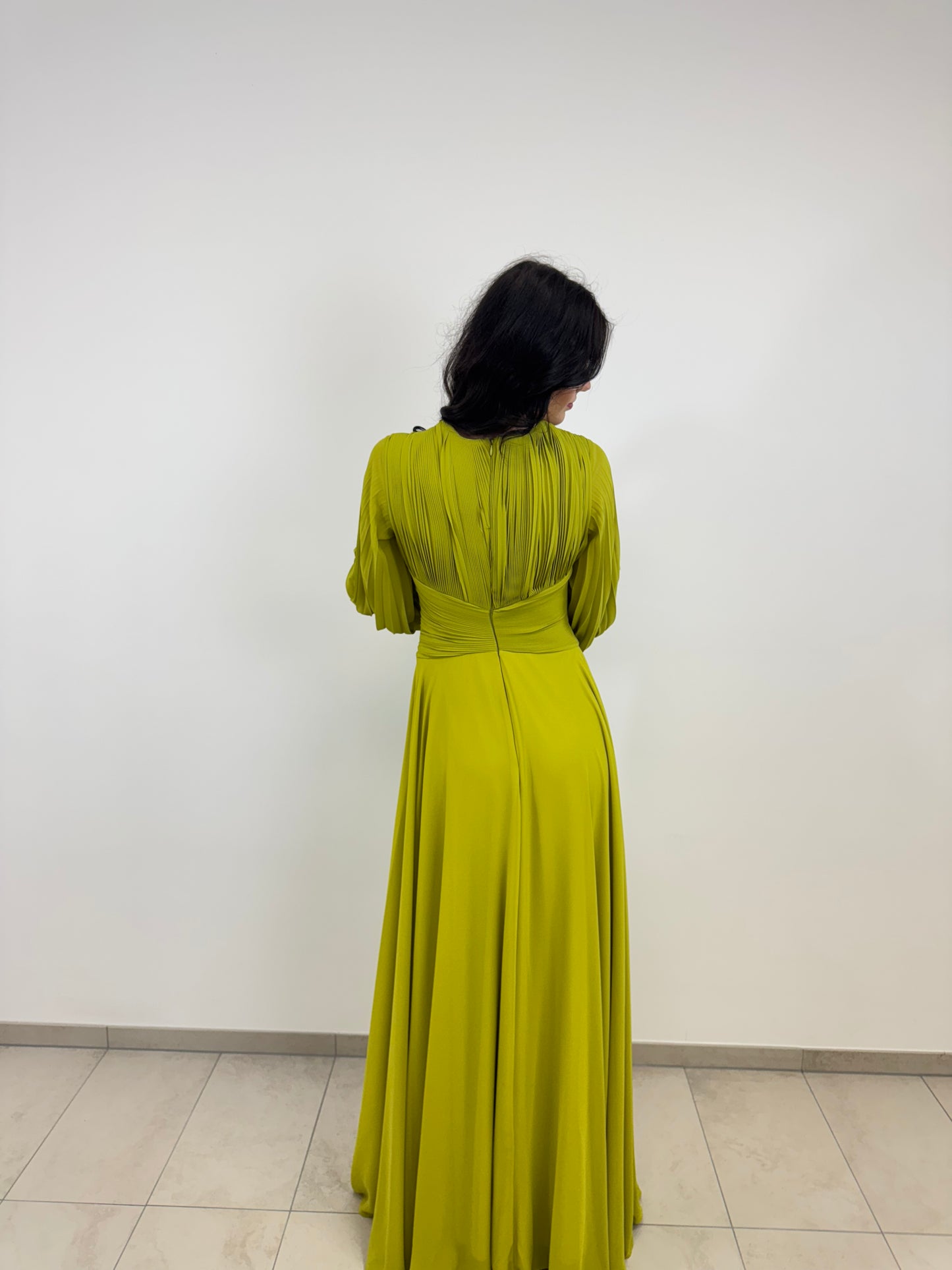 Chiffonkleid mit Ärmeln - E-2014-00