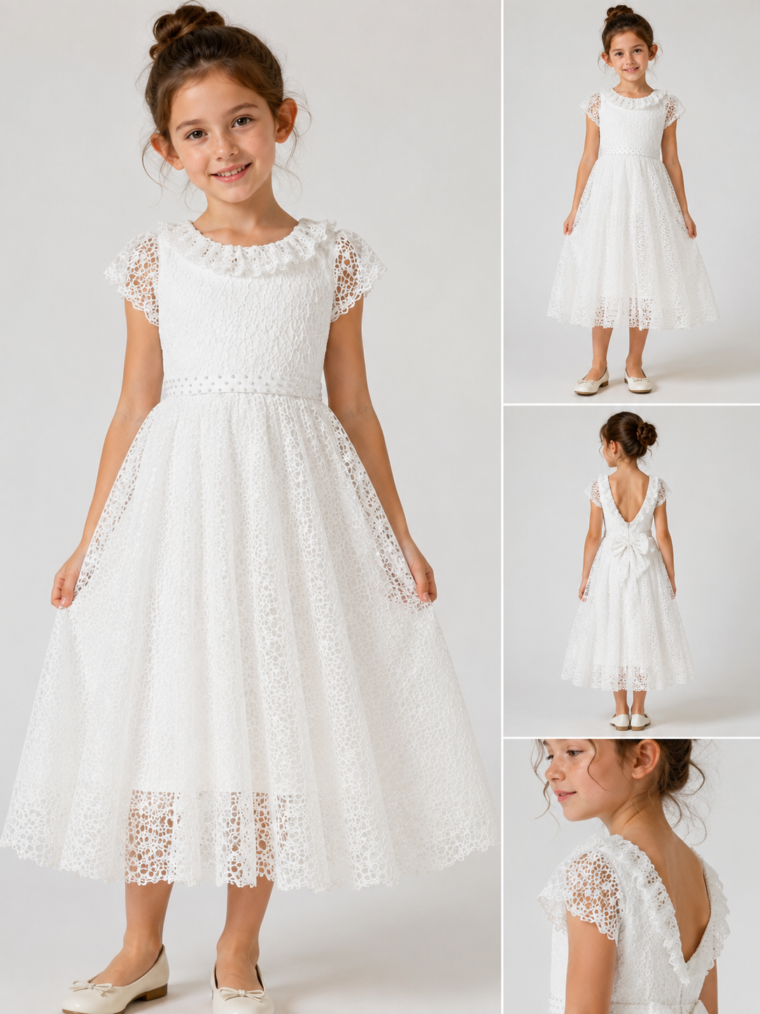 Elegantes Mädchenkleid aus Spitze PrK-100001 PrK-10002 PrK-10003 PrK