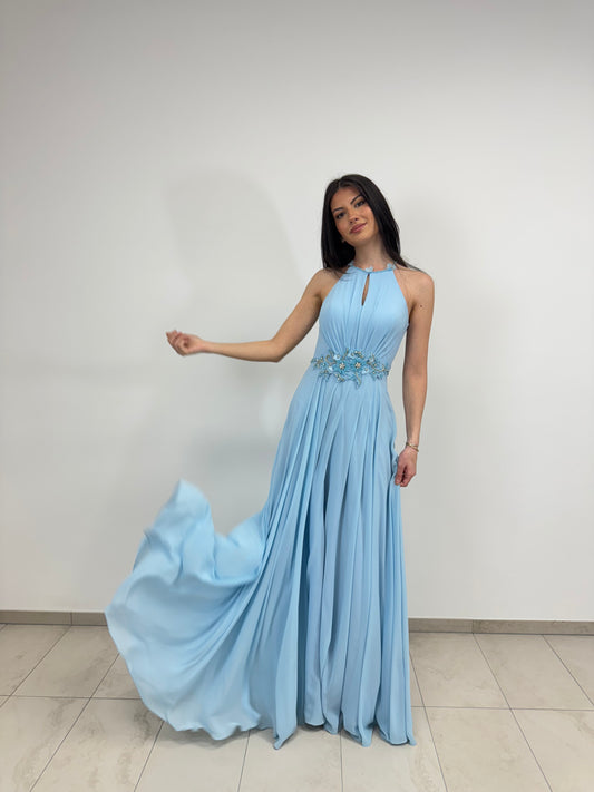 Chiffonkleid mit Applikationen