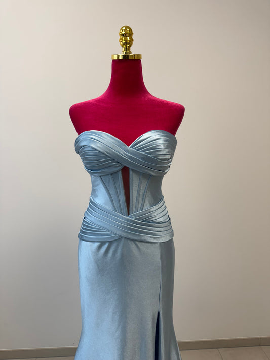 Elegantes trägerloses Abendkleid mit strukturierter Corsage INV-80002 INV-80001