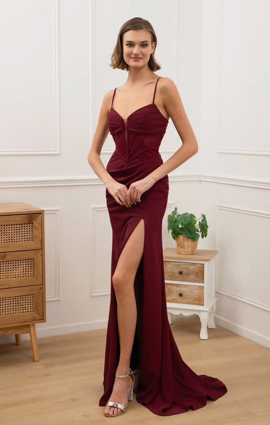 Elegantes Abendkleid mit raffinierter Drapierung INV-80009